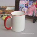 Haonai Customized Premium Grade A 11oz. Lime Sublimation Blank Mugs (Qty 36) Colored Handle and Rim as a present